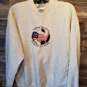 M&C Sport Vintage Sweatshirt USA Land Of The Free  Size Large  men's Crewneck